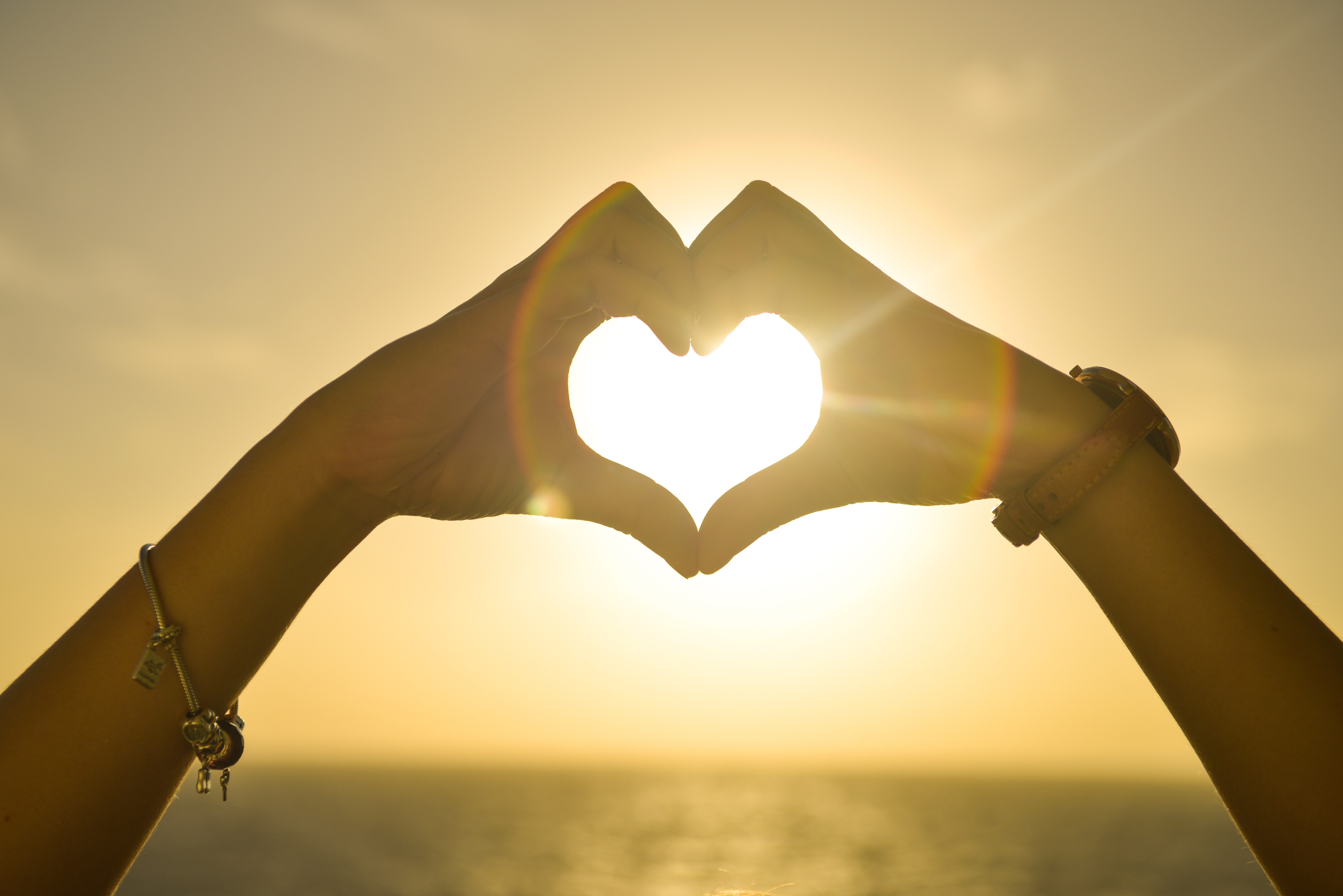 Hands making heart shape